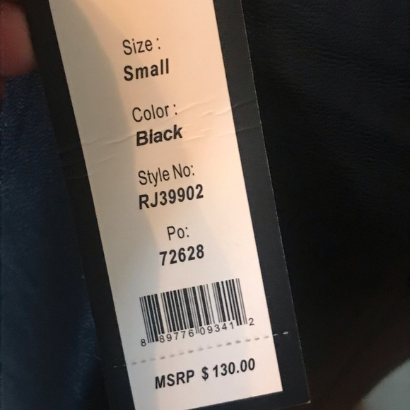 Romeo and Juliet COUTURE Black faux leather top Size Small - Picture 10 of 15